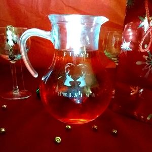 First Christmas Pitcher and Goblet Set, New